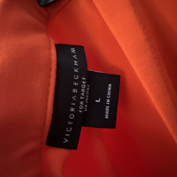 Victoria Beckham for Target Orange Scallop Pocket Stretch Knit Mini Skirt L - Picture 7 of 8